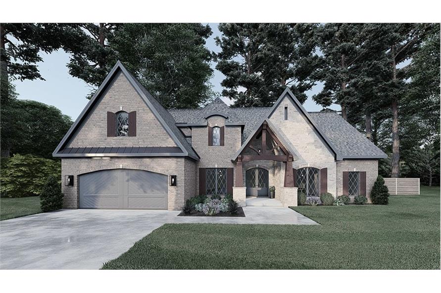 4-Bedroom, 2570 Sq Ft European Home Plan - 221-1002 - Main Exterior