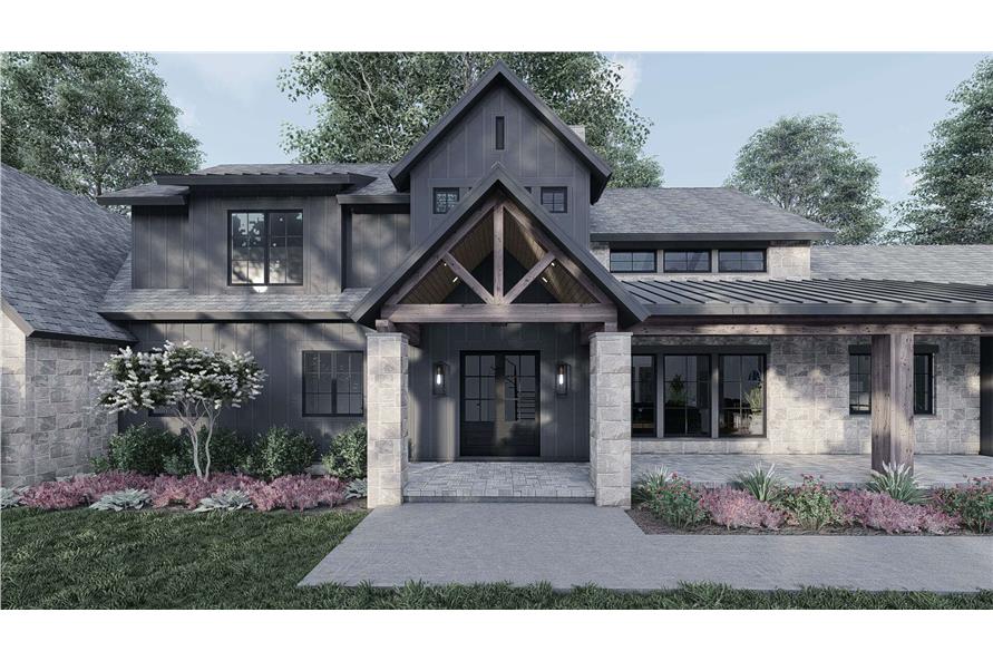 Front Door of this 4-Bedroom,4154 Sq Ft Plan -221-1006