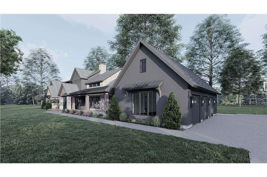 Right Side View of this 4-Bedroom,4154 Sq Ft Plan -221-1006