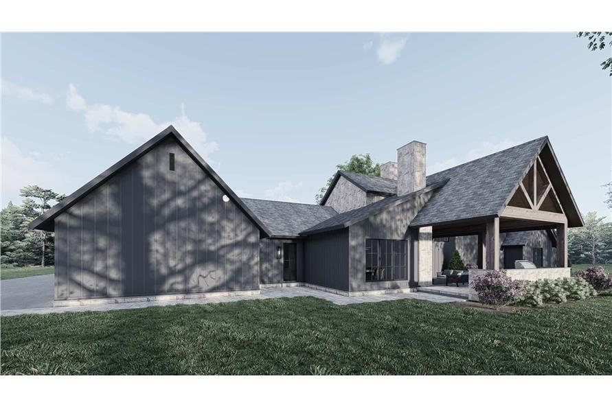 Rear View of this 4-Bedroom,4154 Sq Ft Plan -221-1006