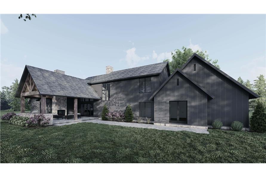 Rear View of this 4-Bedroom,4154 Sq Ft Plan -221-1006