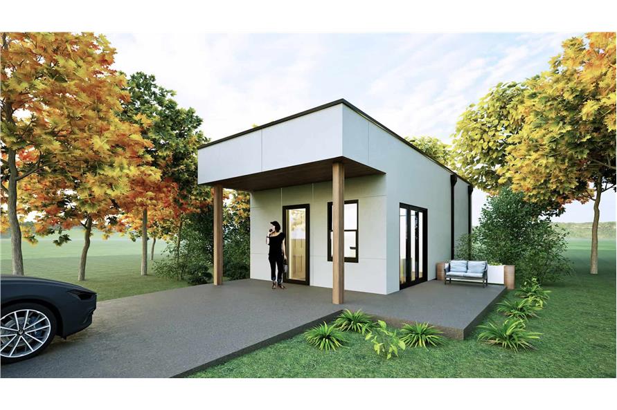 Modern Home Plan - 1 Bedrms, 1 Baths - 450 Sq Ft - #223-1004