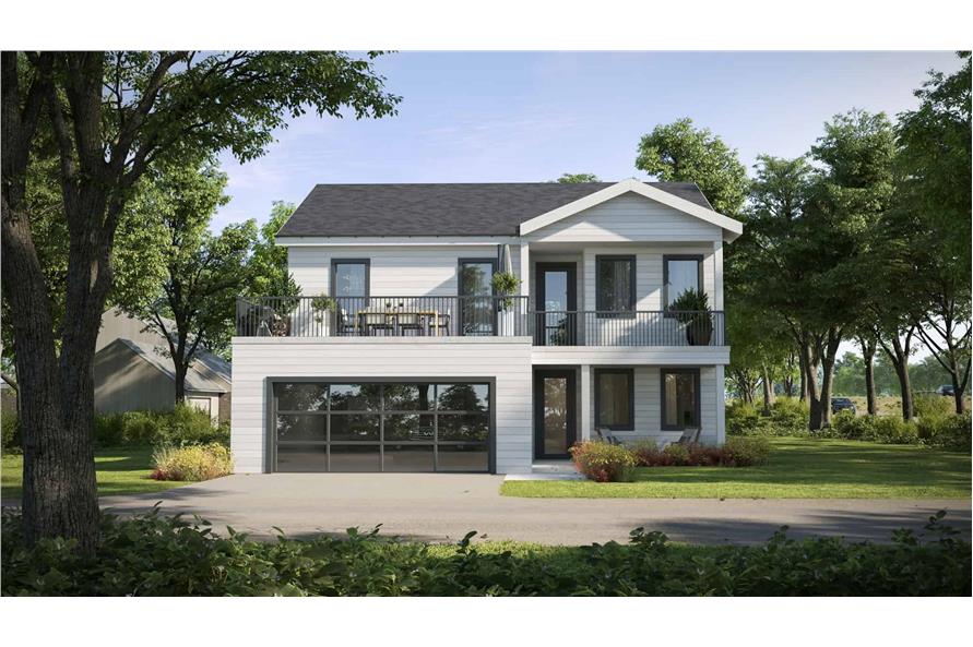 Rear View of this 4-Bedroom,2451 Sq Ft Plan -223-1021