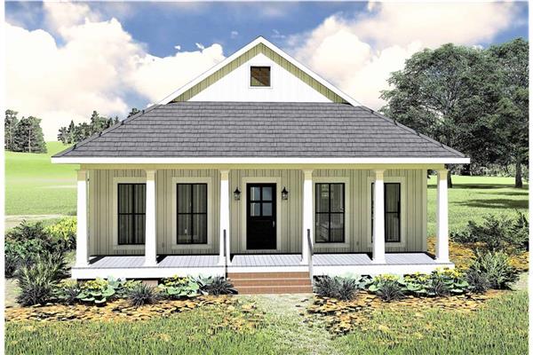 Small 2-bedroom Bungalow style house plan with <a href=