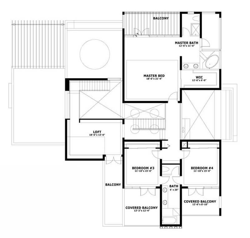 SECOND LEVEL FLOOR PLAN