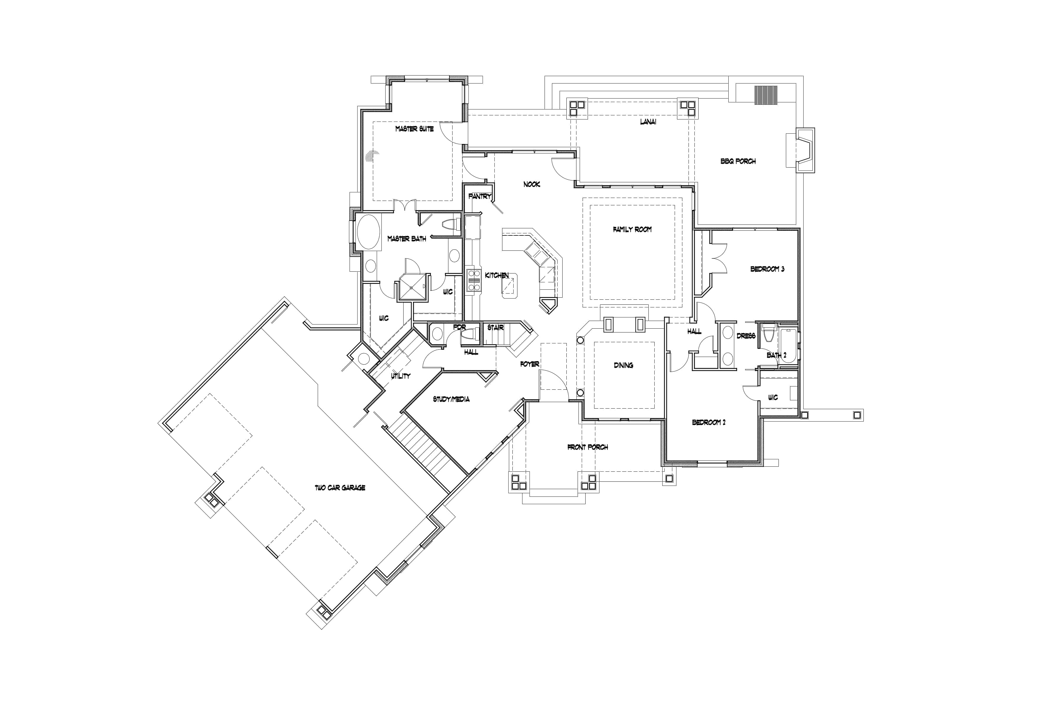 3-Car Garage Option Layout