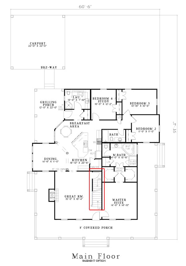 Floor Plan Main Level